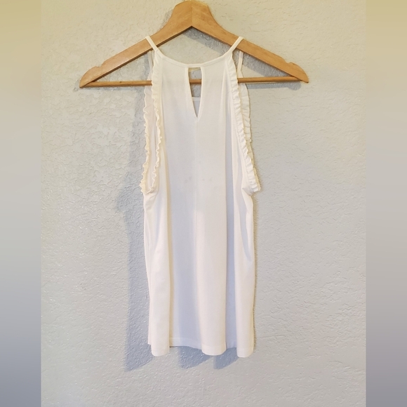 Lilly Pulitzer White Ruffle Halter Camisole Tank Top Size XS - Picture 3 of 5